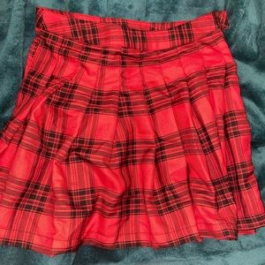 Red Plaid Tennis Skirt